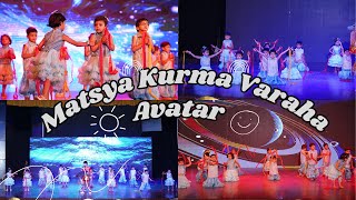 Matsya Kurma Varaha Avatar Dance Act  PG Nur Class  Geniusacademy Annual Function [upl. by Elocon]