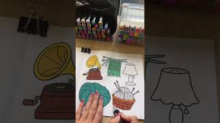 ASMR Coloring with markers 🎨 [upl. by Linson]