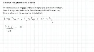 Rekenen met procentuele afname 2 HAVOVWO amp 2 VWO [upl. by Nnaeitak37]