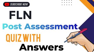 FLN Training Post Assessment Quiz with Answers [upl. by Yelrahc]