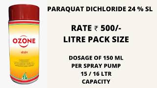 Paraquat Dichloride 24 SLCONTACT HERBICIDE [upl. by Maje]