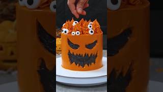 Scary Pumpkin Cake Shorts SpookyCake ViralRecipe Viralshorts [upl. by Codee82]