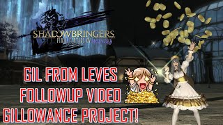 Final Fantasy XIV  Gil making from levequests followup  Gillowance 60 project [upl. by Foley]