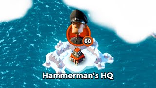 HAMMERMAN HQ 60 TAKEDOWN IN BOOM BEACH [upl. by Ck664]