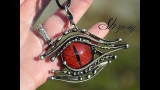 SHšperky  jak vzniká cínovaný přívěsek Dragon Eye technikou Tiffany [upl. by Neoma]