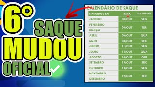 💰SAQUE CALENDARIO DE SAQUE DA 6º PARCELA DO AUXILIO EMERGENCIAL 2021 [upl. by Nemsaj]