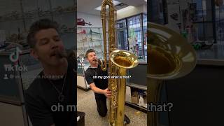 taking my giant saxophone in for repair 🎷 whatisthat meme shorts saxophone saxophonist [upl. by Ahgiel603]