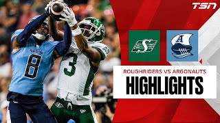 Saskatchewan Roughriders vs Toronto Argonauts  CFL HIGHLIGHTS [upl. by Aneetsirk949]