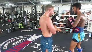 World champ Jon Haggerty training with coach Puye preparing for Superlek [upl. by Nahaj]