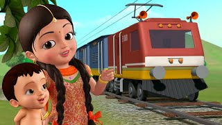 Chuk Chuk Rail Gadi  Train Song  Hindi Rhymes for Children  Infobells [upl. by Fita528]