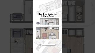 Floor Plan Rendering short tutorials using AutoCAD and Photoshop [upl. by Nonnair544]