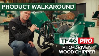 Woodland Mills TF46 PRO PTODriven Wood Chipper Walkaround [upl. by Eibrad113]