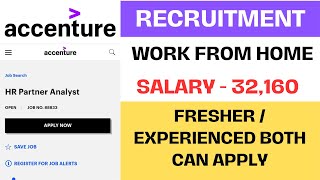 Accenture Work From Home Job 2023  Salary  32000  work from home jobs JobbySoumya [upl. by Naji]