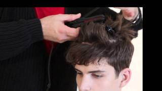 How to Get a Quiff in Mens Hair with the WAM mini straightening Iron Mens Quiff Hair Tutorial [upl. by Dareece]