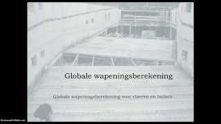 Sterkeleer 3  2A Globale wapeningsberekening vloer amp balken [upl. by Luba]