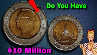 Thailand 10 bhat 2008 Most Valuable Old Coins for Numismatics Rare Coins Worth 10 Million mintage [upl. by Yvaht]