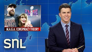 Weekend Update MAGAs Taylor Swift Super Bowl Conspiracy Trumps 50 Million Legal Fees  SNL [upl. by Virgilio]