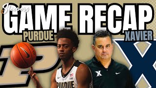 Purdue vs Xavier  Game Recap Zach Edey is back and Myles Colvin is emerging before our eyes [upl. by Irme224]