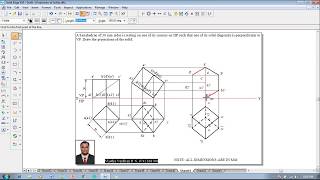 Example 41 on Projections of Solids [upl. by Akirdnas240]