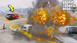 I Became A Firefighter At The Craziest Airport in GTA 5 [upl. by Tandy]