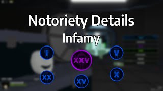 Notoriety Details Infamy ROBLOX [upl. by Gudren896]