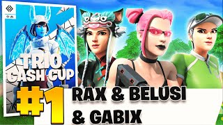 🥇 1ST PLACE IN TRIO CASH CUP OPEN w Belusi amp Gabix  Rax 🥇 [upl. by Leelah134]