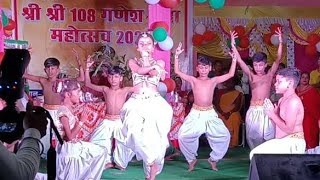 Deva Shree Ganesha Ganpati Bappa Morya Group dance Ganesh puja amarpur [upl. by Tellford]