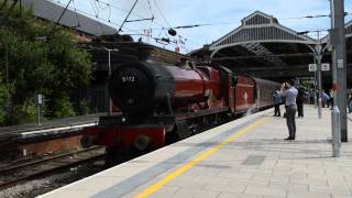 5972 Olton Hall as Hogwarts castle departing Preston 7th July 2014 [upl. by Sower524]