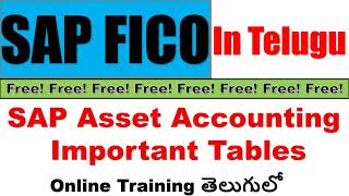 Asset Accounting Important Tables1  SAP FICO Tcodes List  SAP FICO Training In Telugu  Tcodes [upl. by Herschel144]