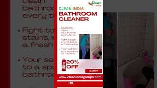 CLEAN INDIA BATHROOM CLEANER  cleanindia shorts [upl. by Anaert]