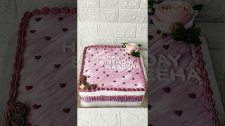 Square cake decorating  2 kg square cakeytshorts shorts cakedecorating [upl. by Kerge]