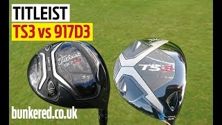 TITLEIST TS3 DRIVER vs TITLEIST 917D3 DRIVER [upl. by Akemed]