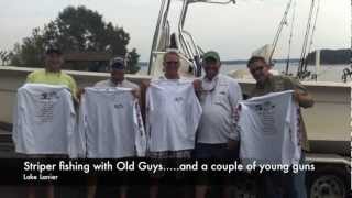 Bigfishheads striper fishing with the Old Guys on Lake Lanier [upl. by Brigida632]