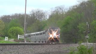 California Zephyr Led by Amtrak 145 at Agency Iowa [upl. by Homerus30]