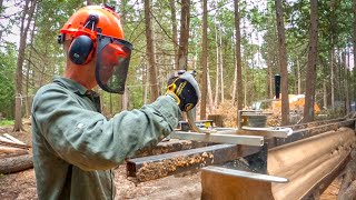 Chainsaw Milling How it Works Granberg Alaskan Small Log Mill G777 12 [upl. by Ynaffi507]