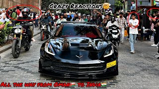 CHEVROLET CORVETTE C7 FROM OMAN  ONLY 1 IN INDIA🇮🇳 ACCELERATION  REACTION [upl. by Oinotnaocram]