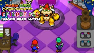 Mario amp Luigi Bowsers Inside Story  Episode 21 Bowser Boss Battle [upl. by Aiyram]