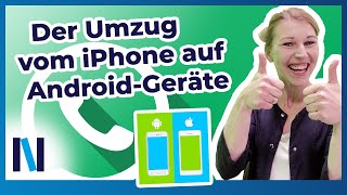 Umzug vom iPhone auf ein AndroidGerät  inklusive WhatsApp Installieren amp Daten mitnehmen [upl. by Cinelli487]