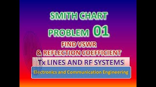 Smith chart problem 01  Find VSWR and Reflection coefficient [upl. by Ynohtnaed]