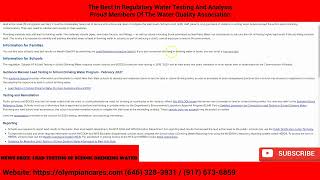 NYC Residential Water Testing  Lead Testing of School Drinking Water [upl. by Petuu]