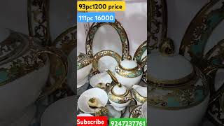 93pc 120000 price amp1110pc 16000 Golden Crockery Hyderabad Delivery Available All Over India 🇮🇳 [upl. by Beckett]