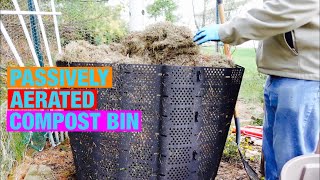 Passively aerated compost bin using a GEOBIN and PVC pipe [upl. by Aneetsirhc]