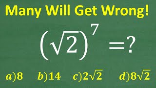 Square root of 2 to the 7th power  How much do you know about square roots and powers [upl. by Jenifer]