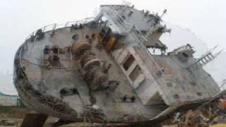 The Ship SCRAPPING  RECYCLING facilities in Esbjerg Denmark recycling Margo cement [upl. by Hyo]