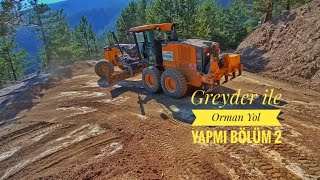 Greyder ile Orman Yol Yapmı Bölüm 2Forest Road Construction with Grader Part 2 keşfet greyder [upl. by Upton340]