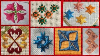 ponto de Cruz Basic bargello embroidery cross stitch embroidery designs cross stitch patterns [upl. by Belita896]