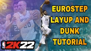 How to do a Eurostep AND DUNK after NBA 2K22 [upl. by Willetta]