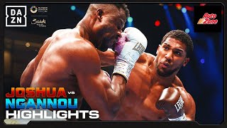 KNOCKOUT CHAOS  Anthony Joshua vs Francis Ngannou Fight Highlights [upl. by Tolmach]