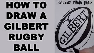 How to Draw a Gilbert Rugby Ball [upl. by Thirzi]