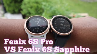 Garmin Fenix 6S Pro vs 6S Sapphire [upl. by Atibat]